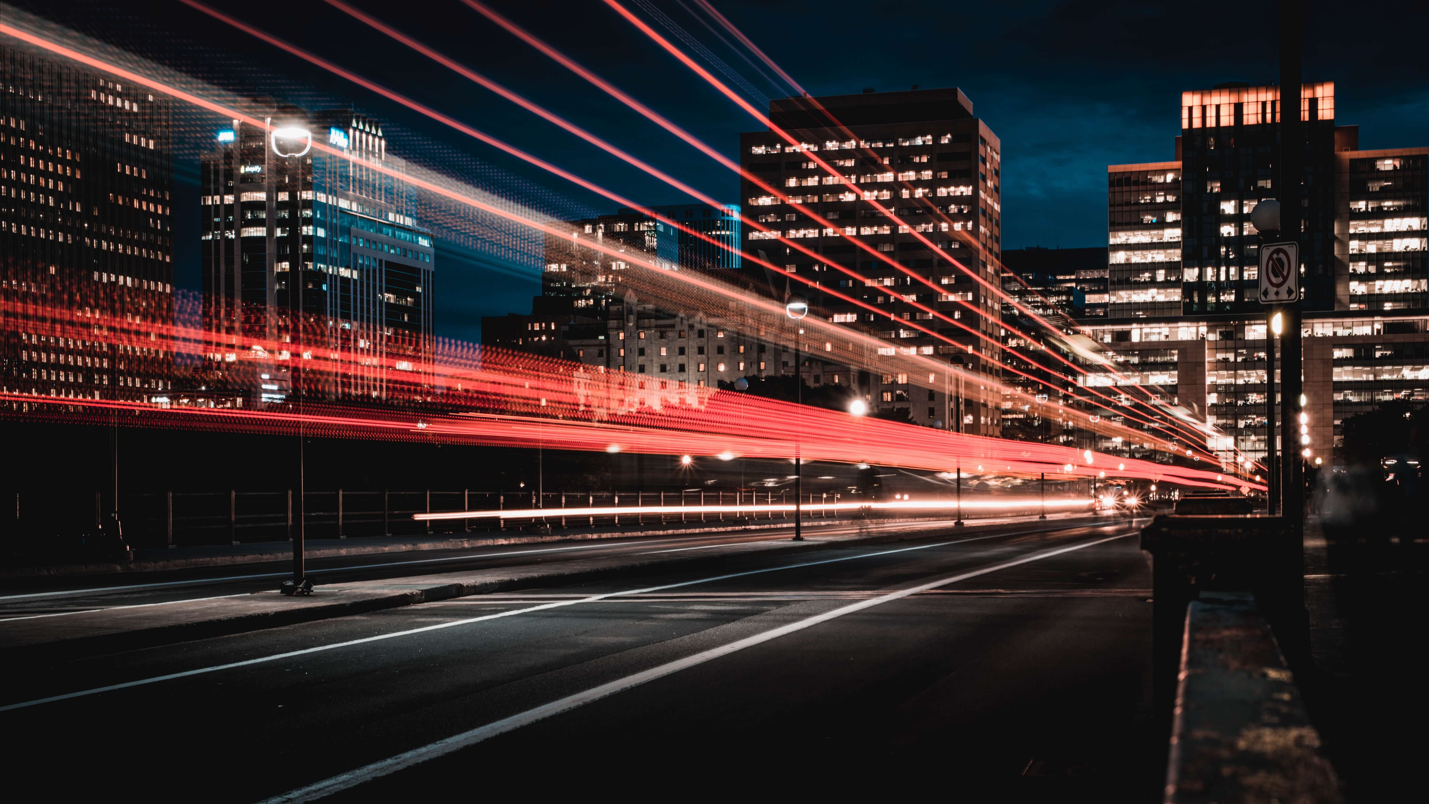 lines of light signifying movement througha city stree